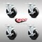 Service Caster 5 Inch SS Hard Rubber Wheel Swivel Top Plate Caster Set with Brake SCC SCC-SS20S514-HRS-TLB-4 - alternate 2